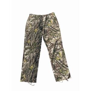 Cabela's Zonz Woodlands Camo Hunting Cargo Pants Mens 38 Adjustable Drawcord Leg